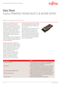 Data Sheet Fujitsu PRIMERGY NVIDIA M2075 & M2090 GPGPU