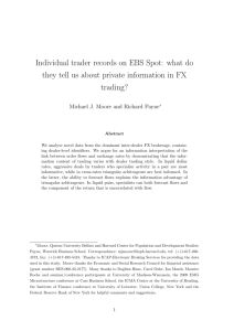 Individual trader records on EBS Spot: what do they tell us about