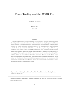 Forex Trading and the WMR Fix