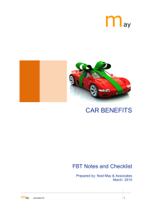 2010 FBT - Benefits Checklist CARS