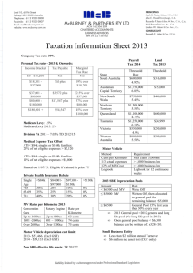 Taxation Information Sheet 2013