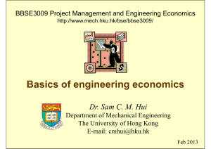 Basics of engineering economics