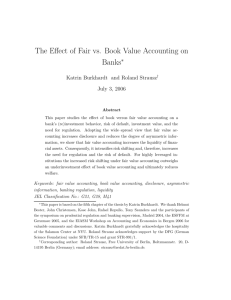 The Effect of Fair vs. Book Value Accounting on Banks