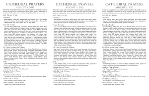 Cathedral Prayers Cathedral Prayers Cathedral Prayers