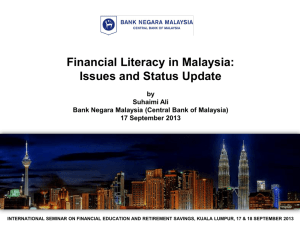 Financial Literacy in Malaysia: Issues and Status Update