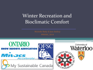Weather forecasts and winter recreation decisions Michelle