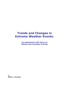 Trends and Changes in Extreme Weather Events