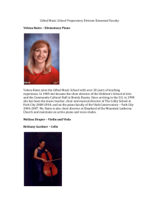 Gifted Music School Preparatory Division Esteemed Faculty Yelena