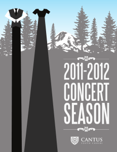 Cantus Youth Choirs Program Book 2011-2012