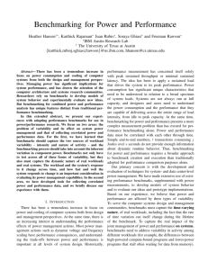 Benchmarking for Power and Performance