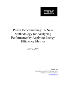 Power Benchmarking: A New Methodology for Analyzing