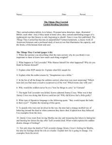 Things They Carried 4 - guided reading questions