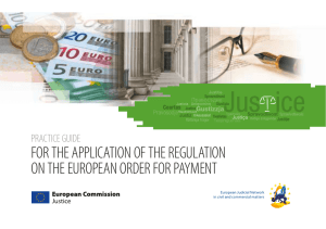 for the aPPlication of the regulation on the euroPean order for
