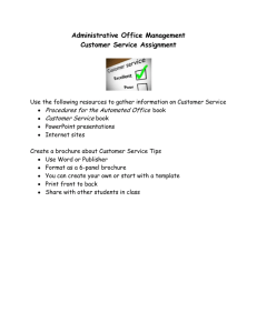 Customer Service Assignment