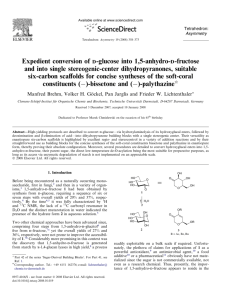 Expedient conversion of D-glucose into 1,5-anhydro-D