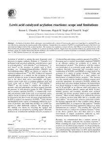 Lewis acid catalyzed acylation reactions: scope and limitations