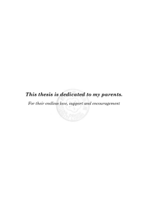 This thesis is dedicated to my parents.