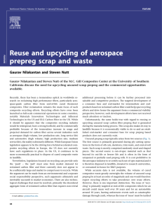 Reuse and upcycling of aerospace prepreg scrap and waste