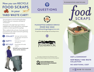 food scraps - Pleasanton Garbage Service