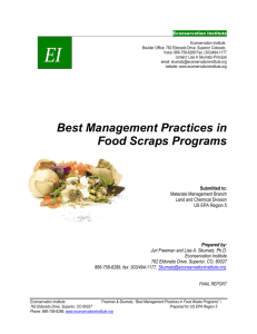 Best Management Practices in Food Scraps Programs