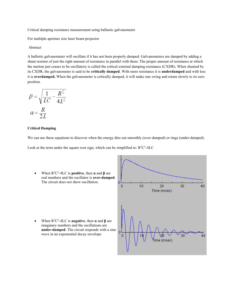 critical-damping-resistance-measurement-using