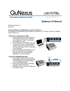 QuNexus CV Manual