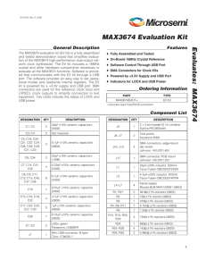 MAX3674 Evaluation Kit Data Sheet