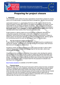 Preparing for project closure