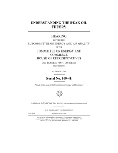 understanding the Peak Oil theory - The Association for the Study of