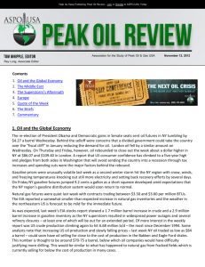 1. Oil and the Global Economy - Association for the Study of Peak Oil