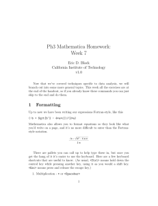 Ph3 Mathematica Homework: Week 7