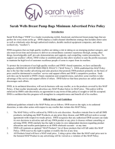 Sarah Wells Breast Pump Bags Minimum Advertised Price Policy