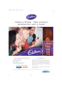 Cadbury Snaps - New product development with a