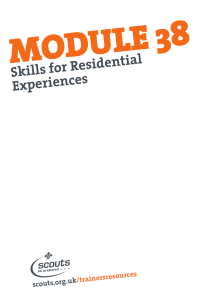 Skills for Residential Experiences - Scouts.org.uk