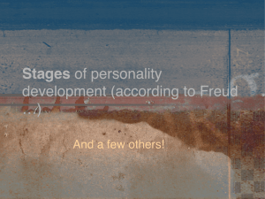 Stages of personality development (according to Freud …)