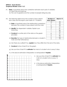 MPM1D – Exam Review Graphical Models: Level 1 & 2 A1. State a