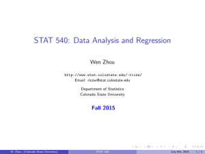 STAT 540: Data Analysis and Regression