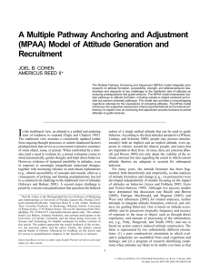 A Multiple Pathway Anchoring and Adjustment (MPAA) Model of