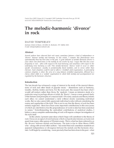 The melodic-harmonic 'divorce' in rock