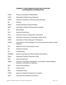 Abbreviations & Acronyms - Office of Clinical Research, Health