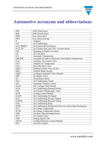 Automotive acronyms and abbreviations