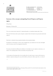 Summary of the concepts undergirding French Property and