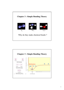 Chapter 3 : Simple Bonding Theory Why do they make chemical