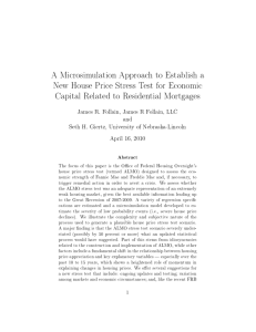 A Microsimulation Approach to Establish a New House Price Stress