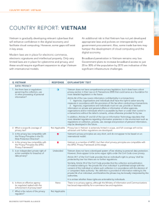 Country report: VIETNAM - Global Cloud Computing Scorecard