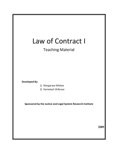 Contract I - Ethiopian Legal Brief