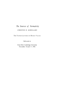 [KORSGAARD] The Sources of Normativity
