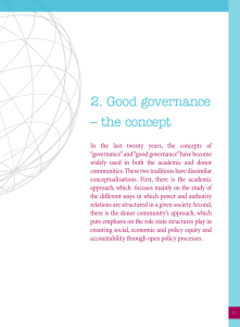 2. Good governance – the concept