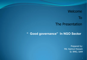Good governance - Dhaka Ahsania Mission
