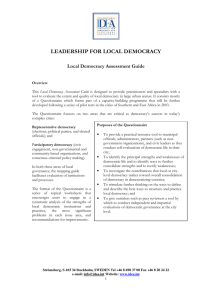 leadership for local democracy